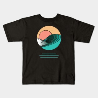 Sun Set Wave Kids T-Shirt